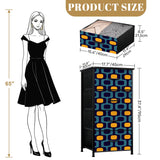 Blue Yellow 70s Retro Dresser: Midcentury Modern Cabinet