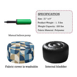 Retro 60s Inflatable Midcentury Modern Ottoman Footstool Seat