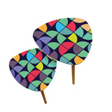 Triangle 60s Retro Tripod Nesting Table Set, Modernist Rainbow