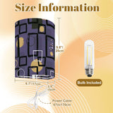 50s Retro Wall Sconces Set –  Smart LED, Violet Geometric