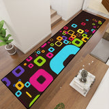 Vibrant 70s Retro Runner Rugs | Midcentury Pop Art Style Decor