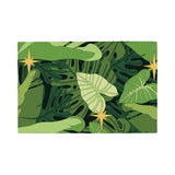 Retro Midcentury Double Layer Placemats – 60s Botanical Polka Dots Table Mats