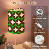 70s Retro Wall Sconces Set –  Smart LED, Green Geometric