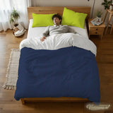 Chartreuse Green Indigo Duvet Cover Set: Full Size Microfiber Bedding - retro bedding