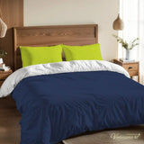 Chartreuse Green Indigo Duvet Cover Set: Full Size Microfiber Bedding - retro bedding