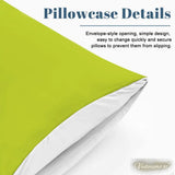 Chartreuse Green Indigo Duvet Cover Set: Full Size Microfiber Bedding - retro bedding