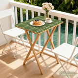 Checkered Green White Retro TV Trays Set of 4 with Wooden Storage Rack - 4 Pack - retro tv tray