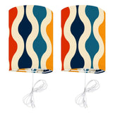 Colorful 70s Retro Double Duvet Cover Set: Midcentury Modern Bedding - Bedding - retro