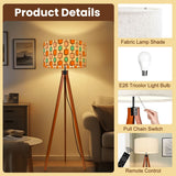 Scandi Retro Nordic Tripod Floor Lamp, 1950s Style Pattern