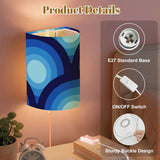 70s Retro Wall Sconces Set –  Smart LED, Blue Concentric Circles