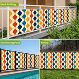 60s Retro Garden Privacy Screen – Waterproof Patio & Railing Cover