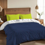 Chartreuse Green Indigo Duvet Cover Set: Full Size Microfiber Bedding