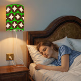 70s Retro Wall Sconces Set –  Smart LED, Green Geometric