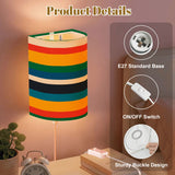 70s Retro Wall Sconces Set –  Smart LED, Stripes Rainbow