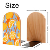 Size diagram of the Citrus bookend: 12 cm wide, 17 cm high, base 10 by 5 cm