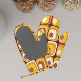 Retro Midcentury Silicone Oven Mitts – Heat Resistant Kitchen Gloves