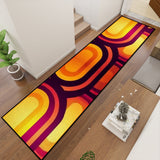 Bold Retro 70s Runner – Midcentury Yellow Red Orange Rug | Multi Sizes