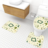 60s Retro Atomic Bathroom Rugs Set | Midcentury Modern Bathroom Decor