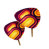 Bold Retro 70s Runner – Midcentury Yellow Red Orange Rug | Multi Sizes