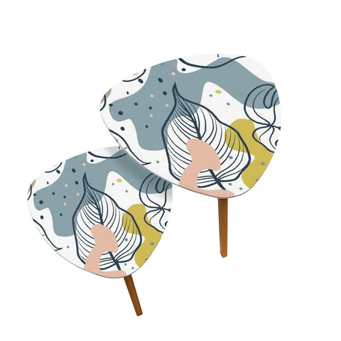 Triangle 60s Retro Tripod Nesting Table Set, Leaves