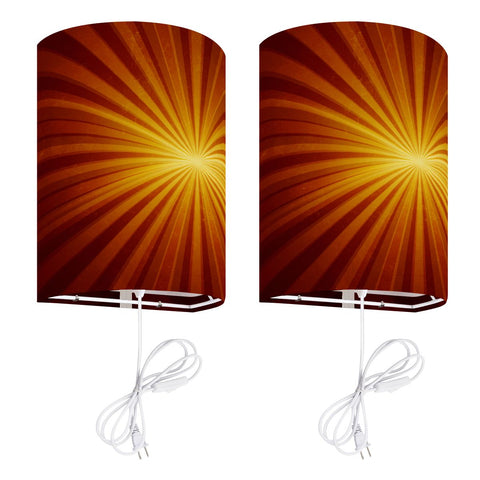 70s Retro Wall Sconces Set –  Smart LED, Sunburst Orange