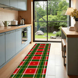 Red & Green Vintage Style Tartan Christmas Runner Rug 24" × 120"