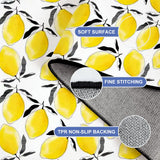 Retro 60s Lemons Rug 12x9 ft – Midcentury Mediterranean Plush Non-Slip