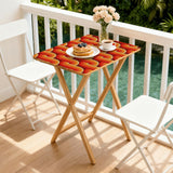 Retro Wooden TV Trays Set – Mid Century Folding Snack Tables