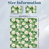 Daisy Meadow Duvet Cover Set: 70s Retro Full Size Microfiber Bedding - retro bedding