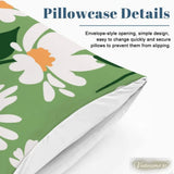 Daisy Meadow Duvet Cover Set: 70s Retro Full Size Microfiber Bedding - retro bedding