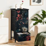 Dark Academia Bold Flowers Dresser – Floral 4-Drawer Storage Cabinet - retro dresser