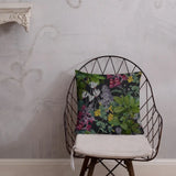 DARK VINTAGE FLOWERS Premium PILLOW Moody Botanical Retro Garden Cushion Gift - retro pillow