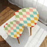 Triangle 60s Retro Tripod Nesting Table Set, Multicolor