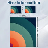 Retro 70s Rainbow Midcentury Duvet Cover Set: Blue Green Orange Bedding