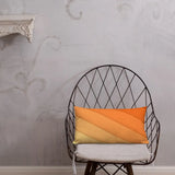 Diagonal Gradient STRIPED YELLOW ORANGE Premium Pillow Warm Tones Retro Cushion - retro pillow
