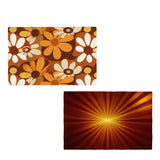 Double Sided Retro 70s Flowers Table Mats - Midcentury Modern Placemats - retro table linen
