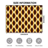 Retro 70s Area Rug 12x9 ft – Midcentury Plush Honeycomb Carpet