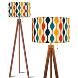 Retro 70s Tripod Floor Lamp:  Midcentury Modern Lighting with Remote