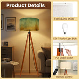 Scandi Retro Tripod Floor Lamp, Ombré Earthy Tones