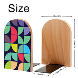 Size diagram of the Geometric Tiles bookend: 12 cm wide, 17 cm high, base 10 by 5 cm