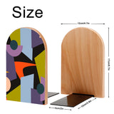 Size diagram of the Abstract Shapes bookend: 12 cm wide, 17 cm high, base 10 by 5 cm