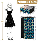 Retro 60s Blue Beige Black Fabric Drawer Dresser – MCM Steel Frame Cabinet