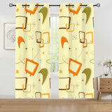 60s Atomic Pattern Grommet Blackout Panels: Midcentury Modern Curtains