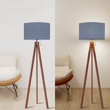 Nordic Retro Tripod Floor Lamp, dusty blue
