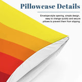 Bright 70s Retro Duvet Cover Set: Orange Yellow Red Queen Size Bedding Set