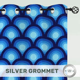 Midcentury Modern Peacock Eye Blackout Curtains: 70s Retro Multi Sizes