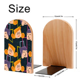 Size diagram of the Quirky Faces bookend: 12 cm wide, 17 cm high, base 10 by 5 cm