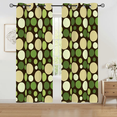 Midcentury Modern Blackout Curtains: 70s Retro Multi Sizes Drapes