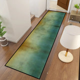 Earth Tones Obré Runner Rug – Green Brown Blue | Multi Sizes Non-Slip - retro runner