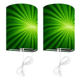 70s Retro Wall Sconces Set –  Smart LED, Sunburst Green